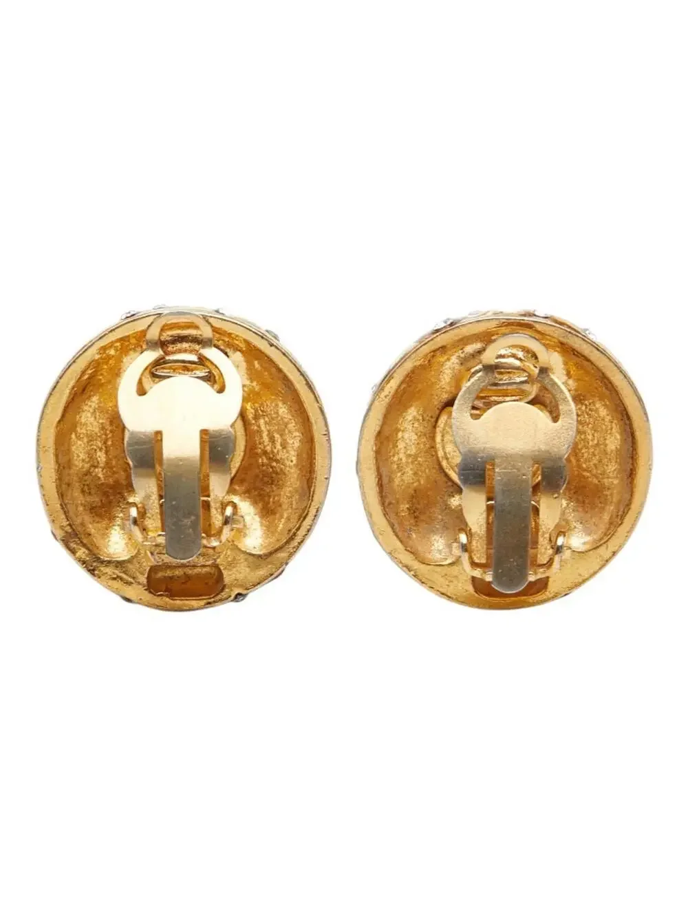 Chanel Earrings Rhinestone Gold-Tone #247018C58B